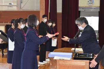 修了式 | 甲府市立北中学校